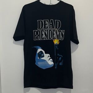 Men's Dead Presidents Black Graphic Tee with 'Front/Back Design